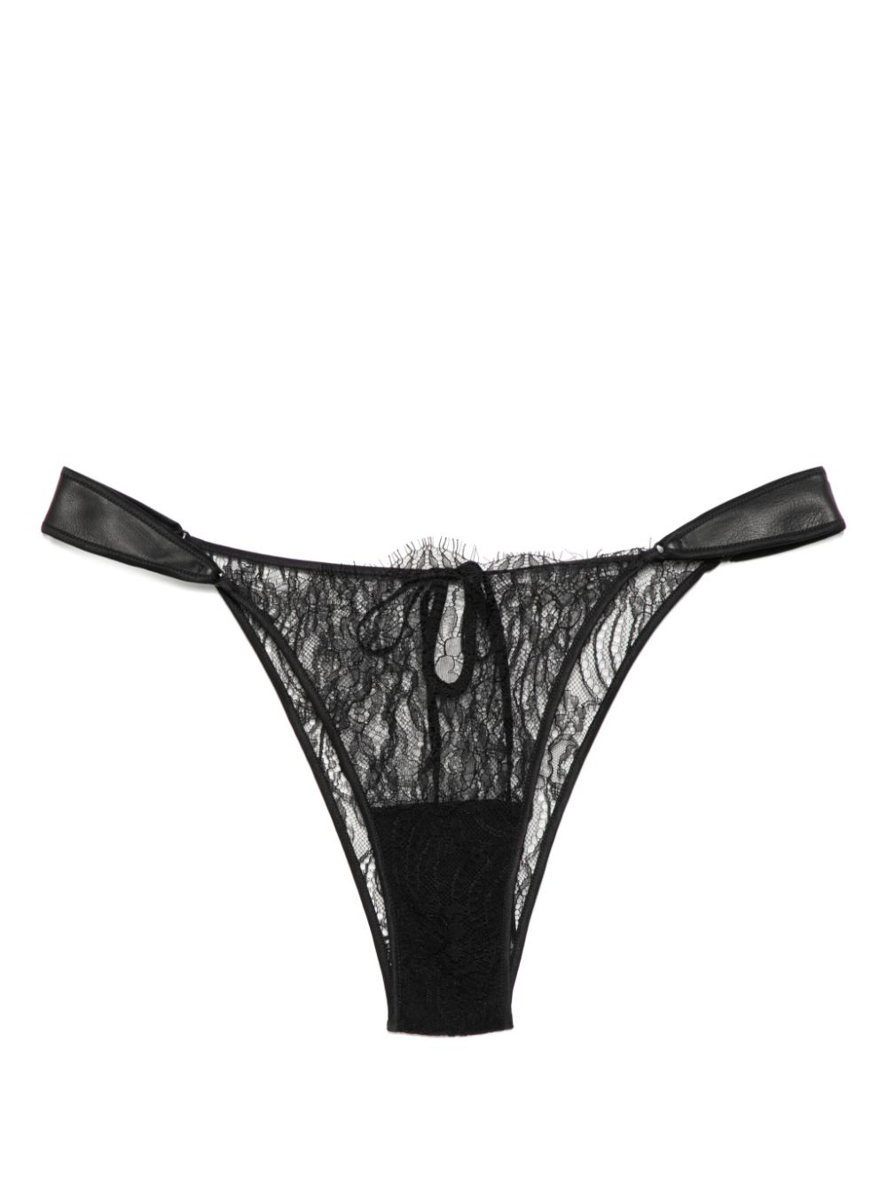 Kiki de Montparnasse bow-trim thong - Black