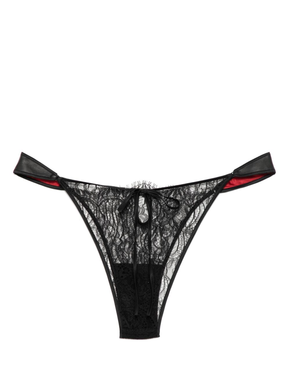 Kiki de Montparnasse bow-trim thong - Black