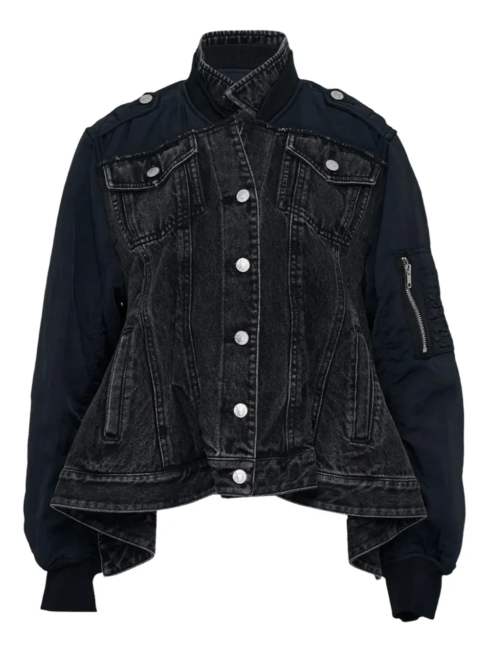 【3.1 Phillip Lim】デニムジャケット／ブラック／黒 3.1 Phillip Lim デニム フライトジャケット | FARFETCH JP