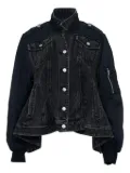 3.1 Phillip Lim hybrid denim flight jacket - WA010 WASHED BLK