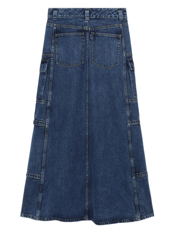 3.1 Phillip Lim Denim Cargo Midi Skirt | Blue | FARFETCH JO