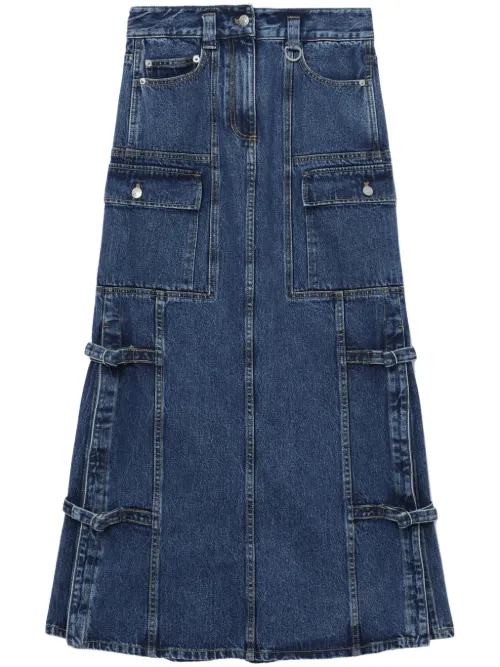 Jupe mi-longue en jean à poches cargo - 3.1 Phillip Lim - Modalova