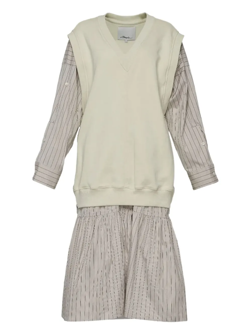 3.1 Phillip Lim ピンストライプ ドレス - AL101 ALABASTER 3.1 Phillip Lim ピンストライプ ドレス - AL101 ALABASTER