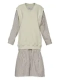 3.1 Phillip Lim vest-layered pinstripe dress - AL101 ALABASTER