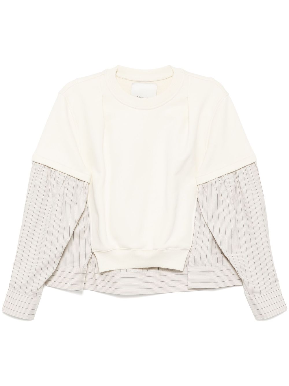 3.1 Phillip Lim patchwork knitted top - AL101 ALABASTER