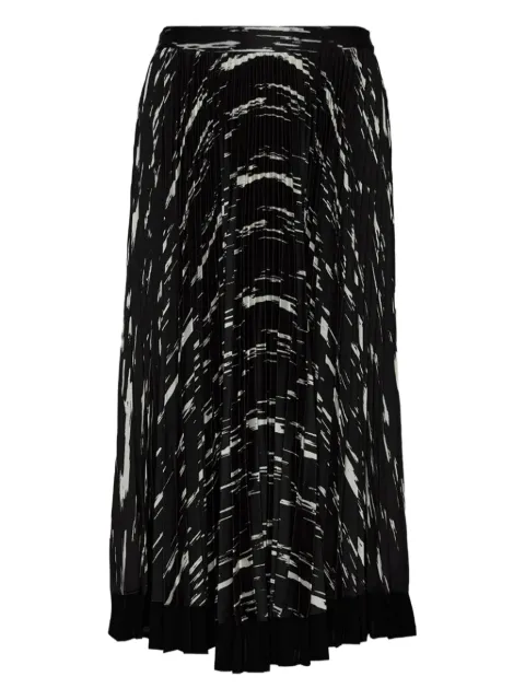 3.1 Phillip Lim Abstract Wood Grain pleated skirt