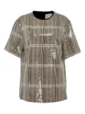 3.1 Phillip Lim sequin-embellished T-shirt - BR206 BROWN MULTI