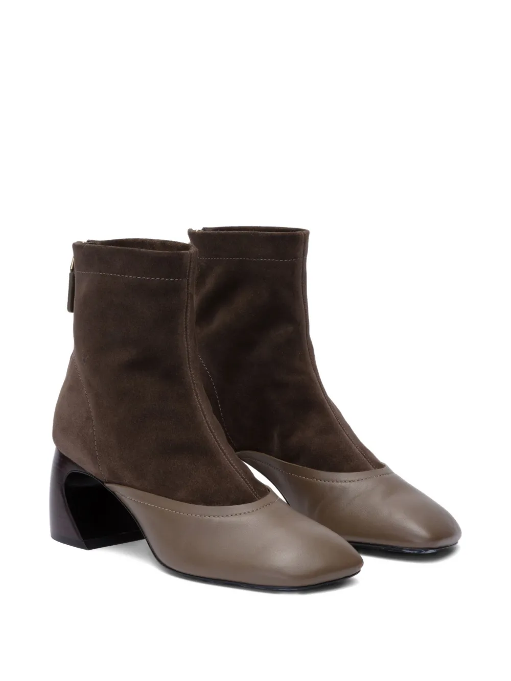 3.1 Phillip Lim 65mm ID crescent-heel suede leather boots Brown