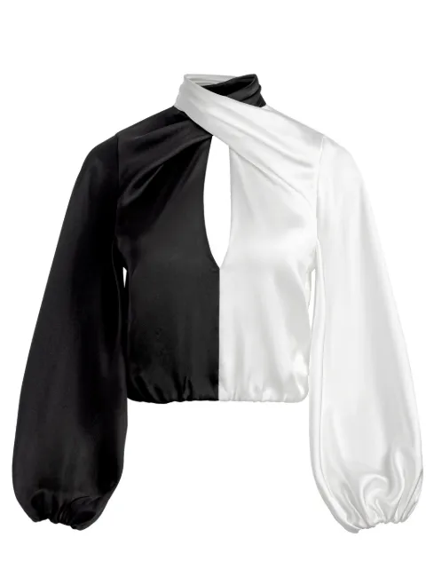 alice + olivia top corto Mahogany