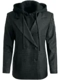 alice + olivia Jordan hooded blazer - Grey