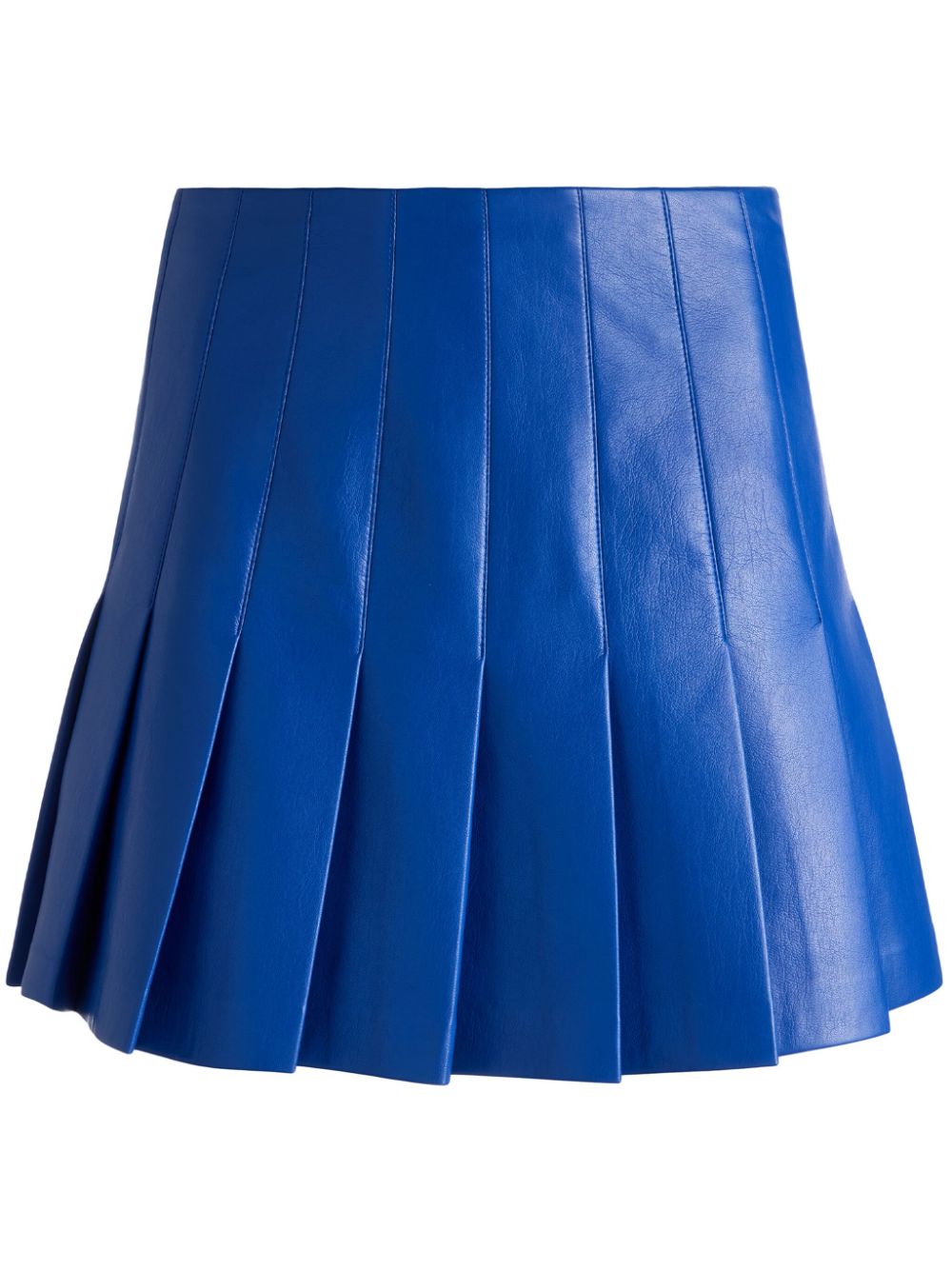 Shop Alice And Olivia Carter Pleated Mini Skirt In Royal