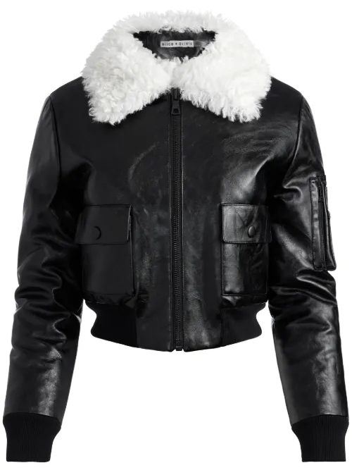 Veste Willard à col en fourrure artificielle - alice + olivia - Modalova