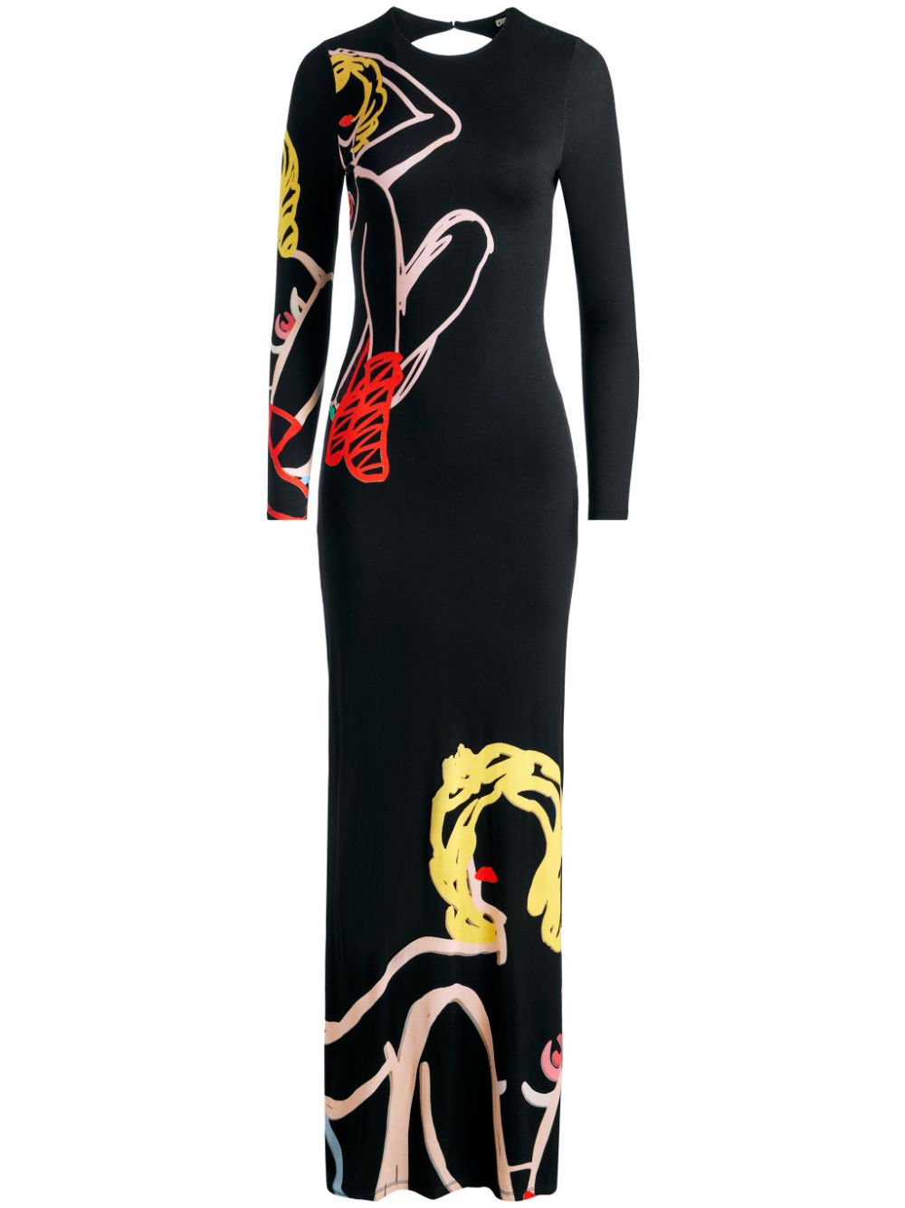 alice + olivia x Tom Wesselmann Delora maxi dress – Black