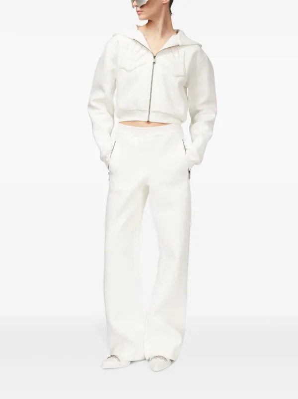 AREA Embossed Handprint Hoodie | White | FARFETCH