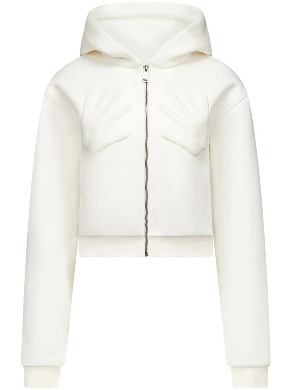 AREA Hoodie met handprint Wit