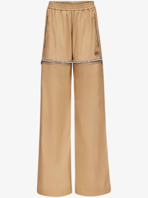 AREA pantalon de jogging Crystal Slit