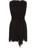 AREA sleeveless fringed top - Black