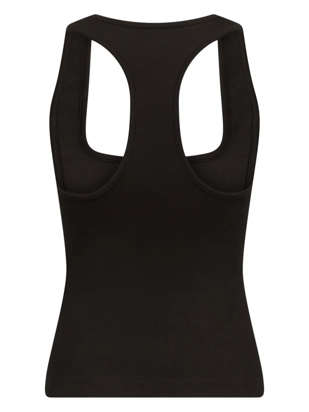 Shop Area Nameplate Racerback Tank Top In Black
