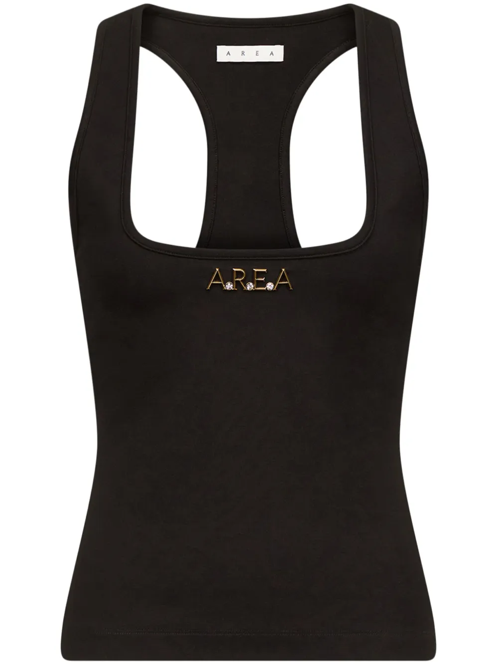 Shop Area Nameplate Racerback Tank Top In Black
