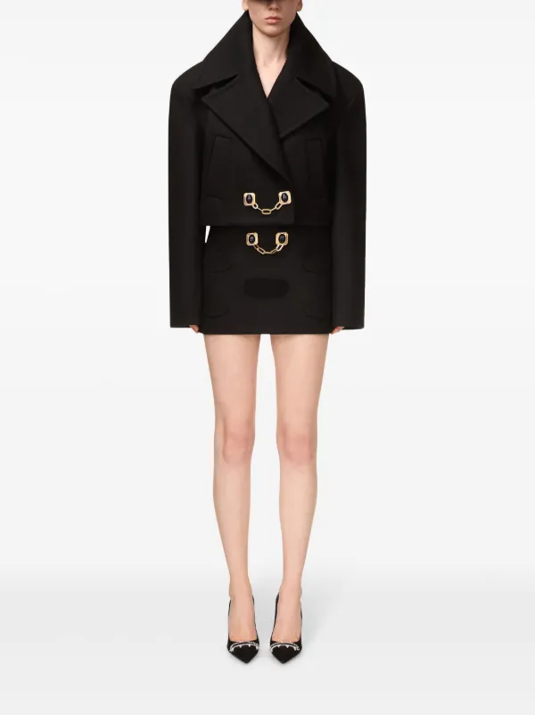 Cropped trench jacket