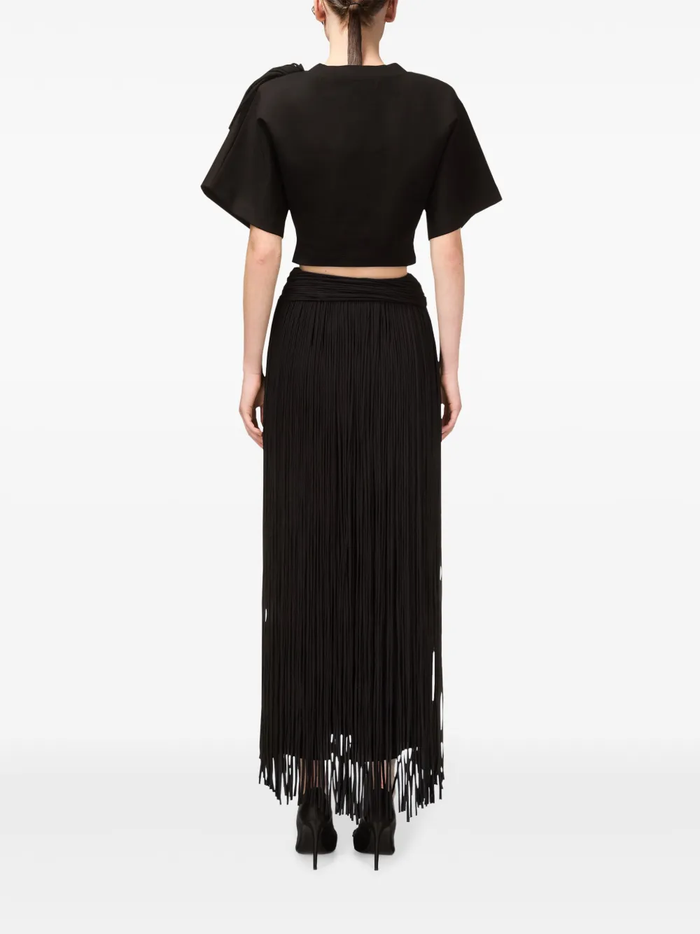 AREA FRINGED BROOCH T-SHIRT