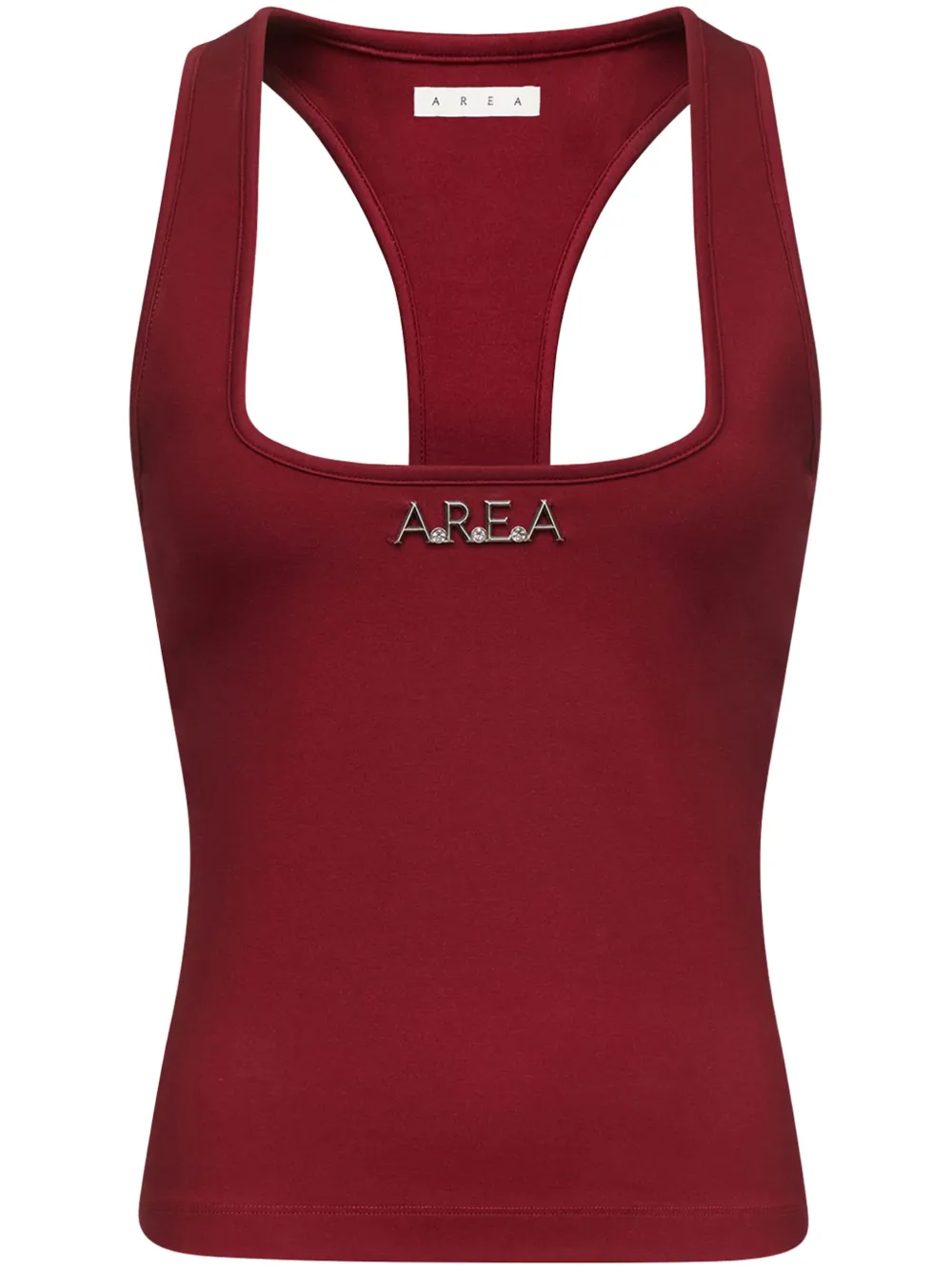 Area Nameplate Racerback Tank Top In Red