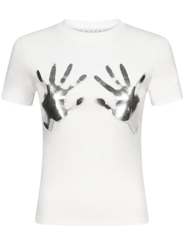 AREA Handprint T-shirt | White | FARFETCH ZA