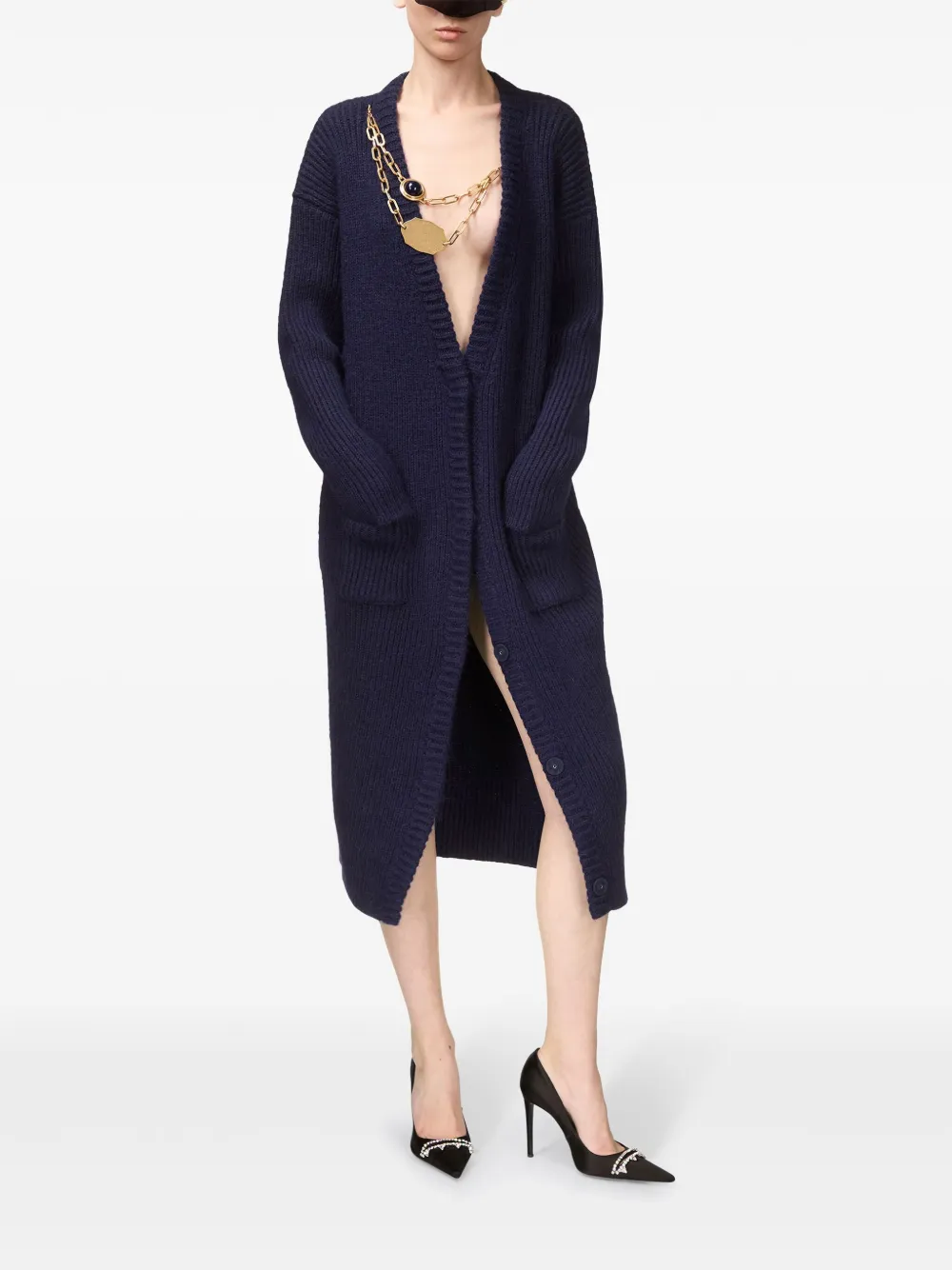 AREA Geribbeld vest - Blauw