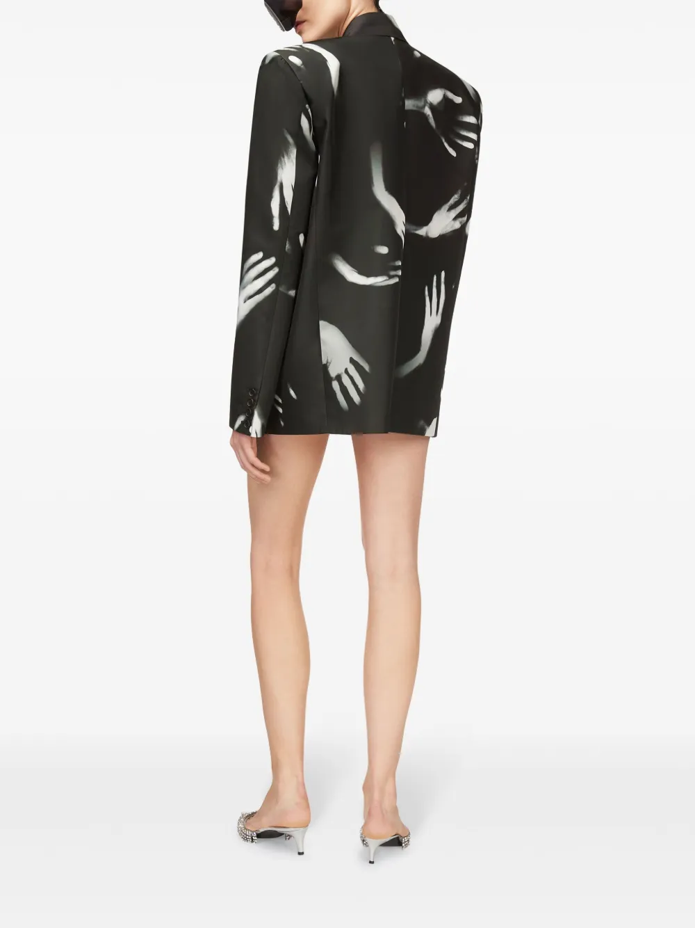 AREA Wollen blazer Zwart