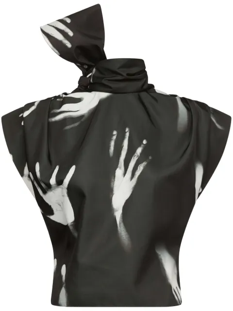 AREA Handprint sleeveless top