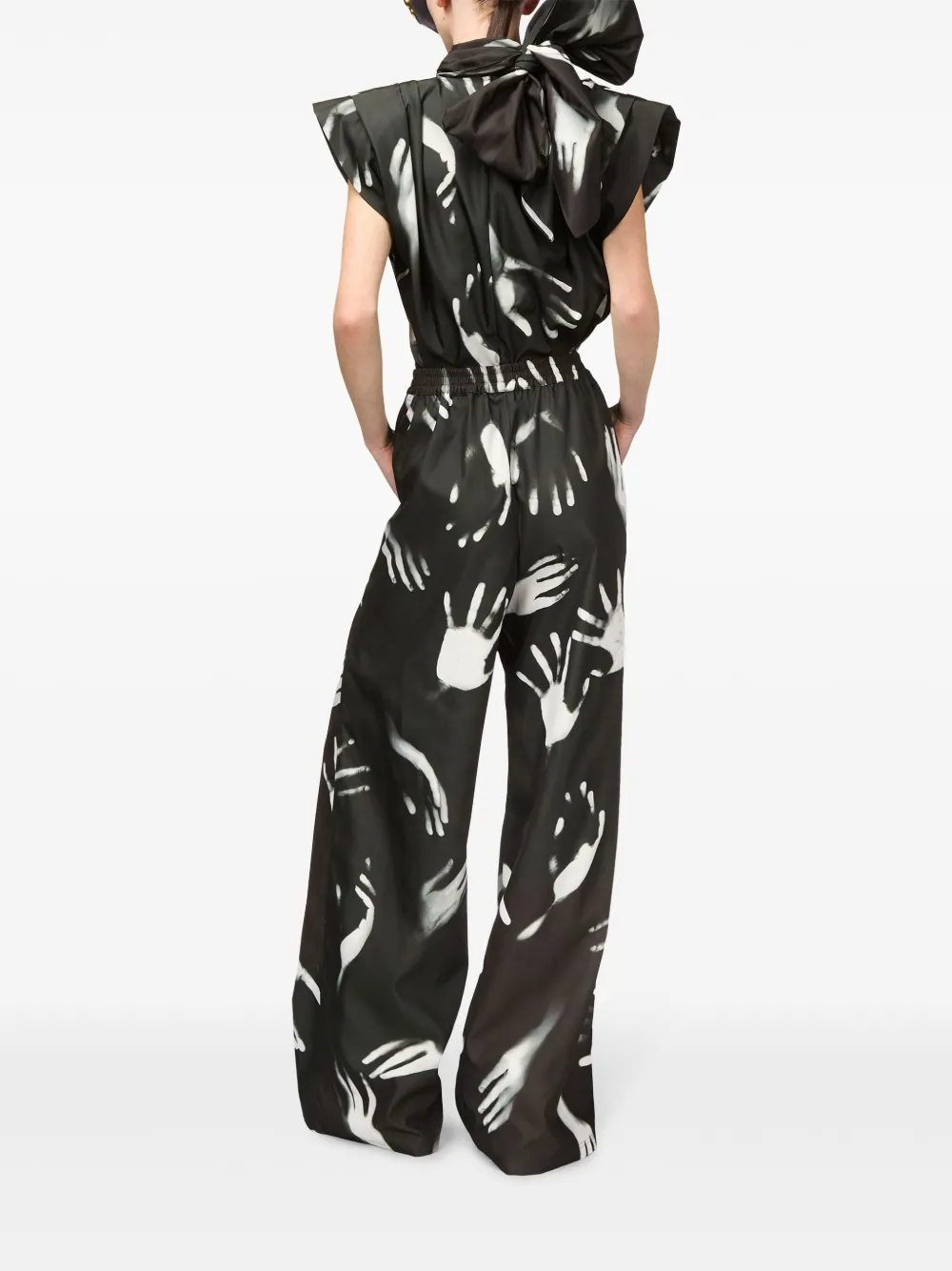 AREA HANDPRINT SLIT TRACK PANTS
