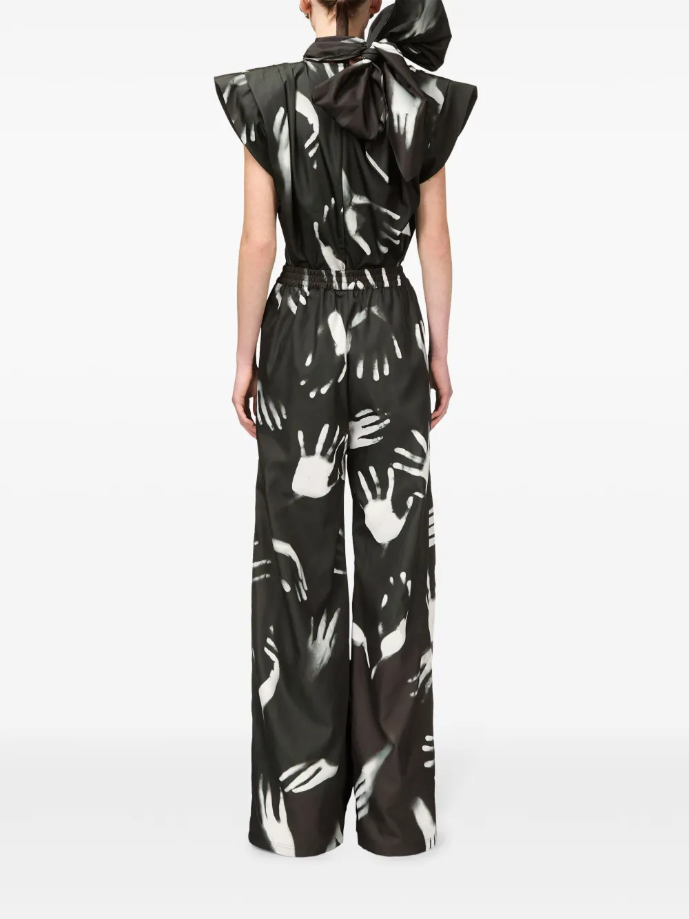 AREA HANDPRINT SLIT TRACK PANTS