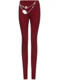 AREA Chain Plate leggings - Red