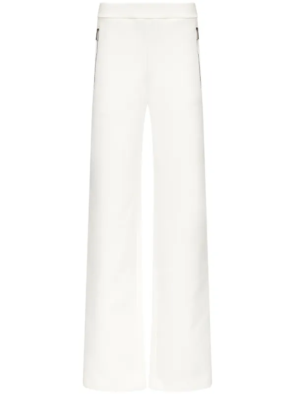 Area Embossed Handprint Track Pants in White