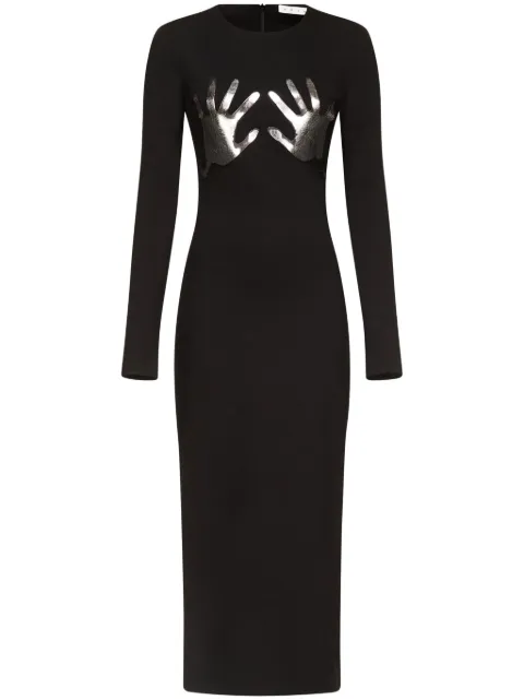 AREA handprint long-sleeved minidress FW24AWDR0083FA01 - 0