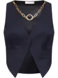 AREA gemstone-necklace gilet - Blue