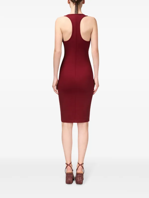 AREA robe debardeur Nameplate a Coupe Courte Rouge FARFETCH TN