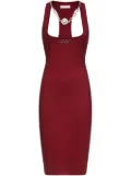 AREA Nameplate tank minidress - Red