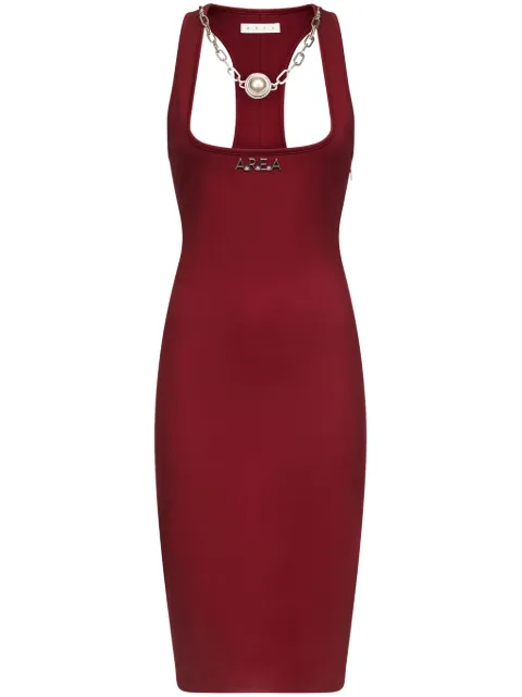 AREA Nameplate tank minidress