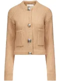 AREA gemstone button knit cardigan - Neutrals