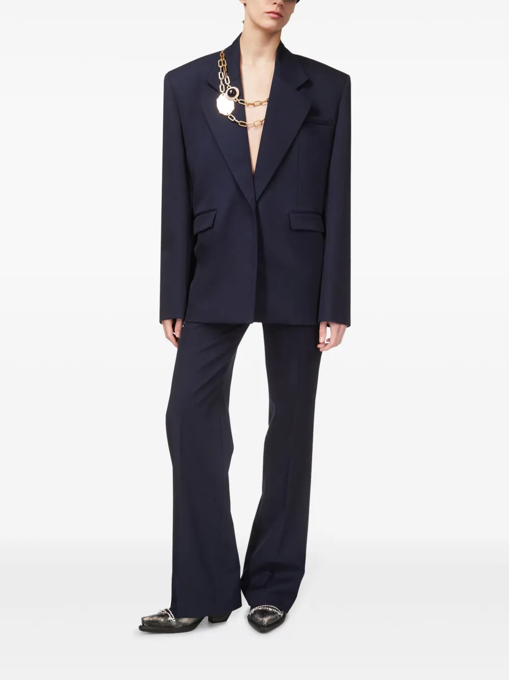 AREA Blazer met kettingdetail - Blauw
