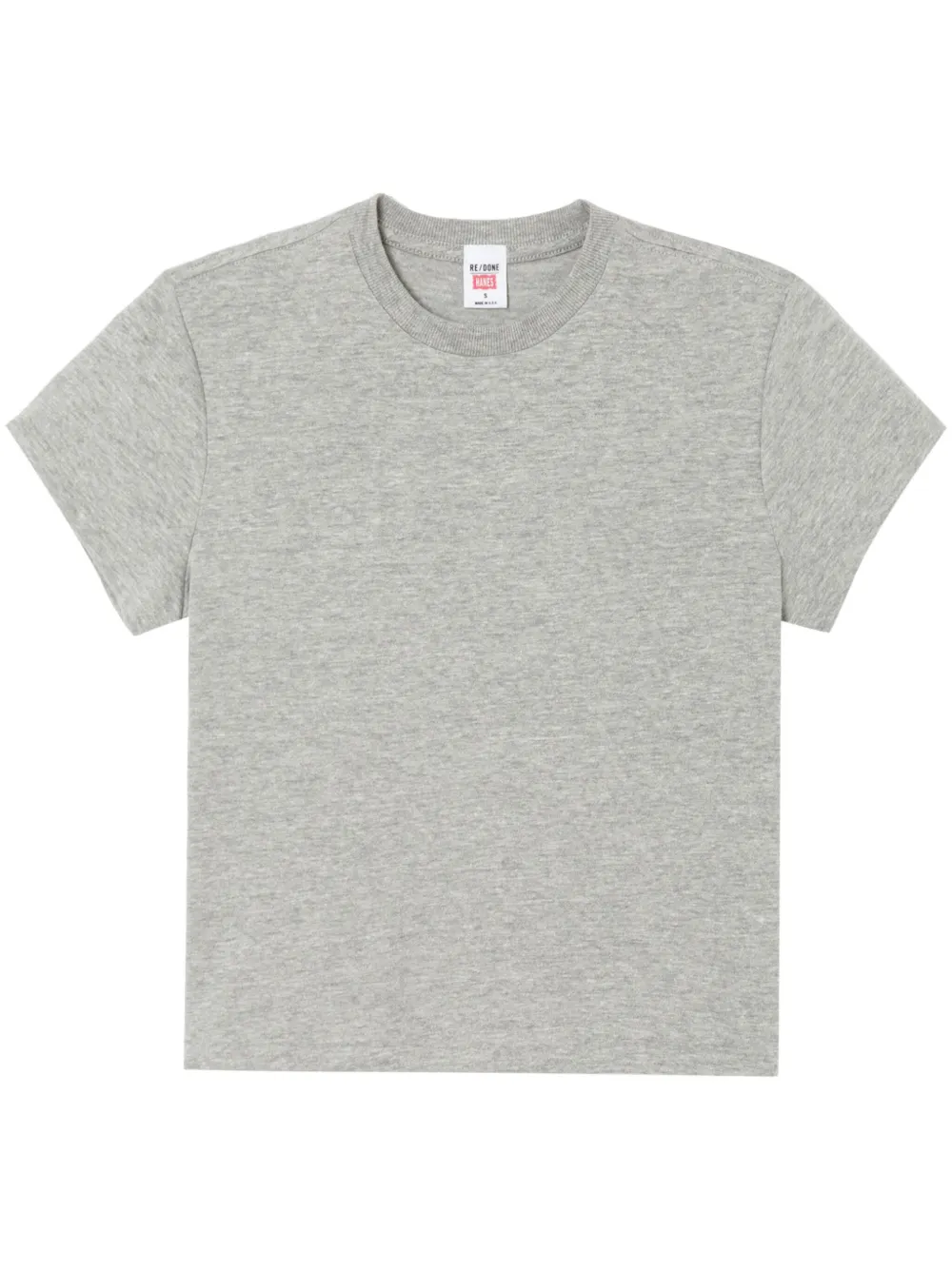 Re/done 50s Boxy Cotton T-shirt In Grey