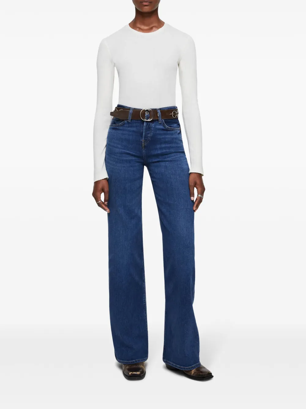 RE/DONE 70s Ultra High Rise Wijde pijpen jeans - Blauw