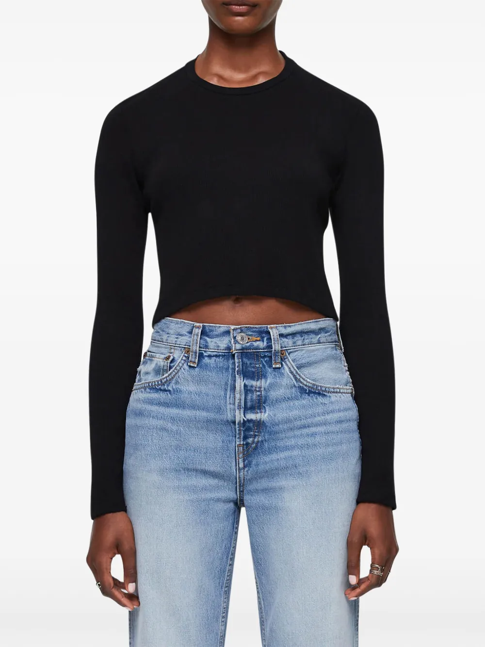 Re/done 90s Baby T-shirt In Black