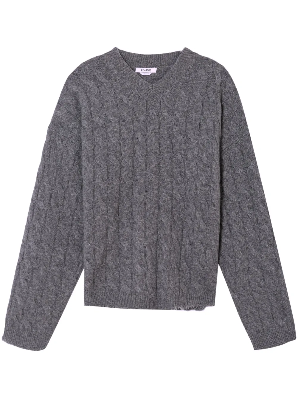 RE/DONE cable-knit cashmere jumper | Grey | Image 1