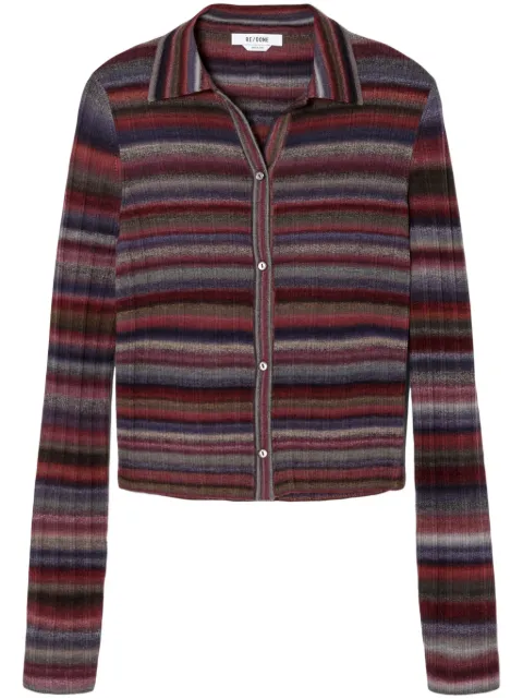 RE/DONE ribbet polo-cardigan
