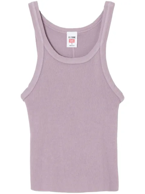 RE/DONE x Hanes cropped ribbed tank top