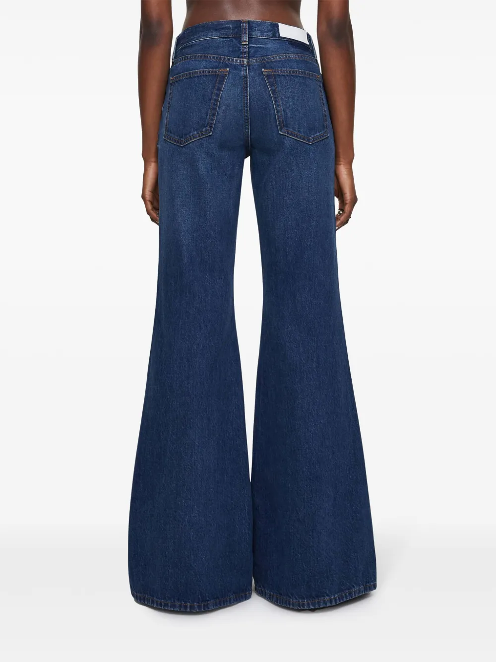 Re/done Baggy Flared Jeans In Blue