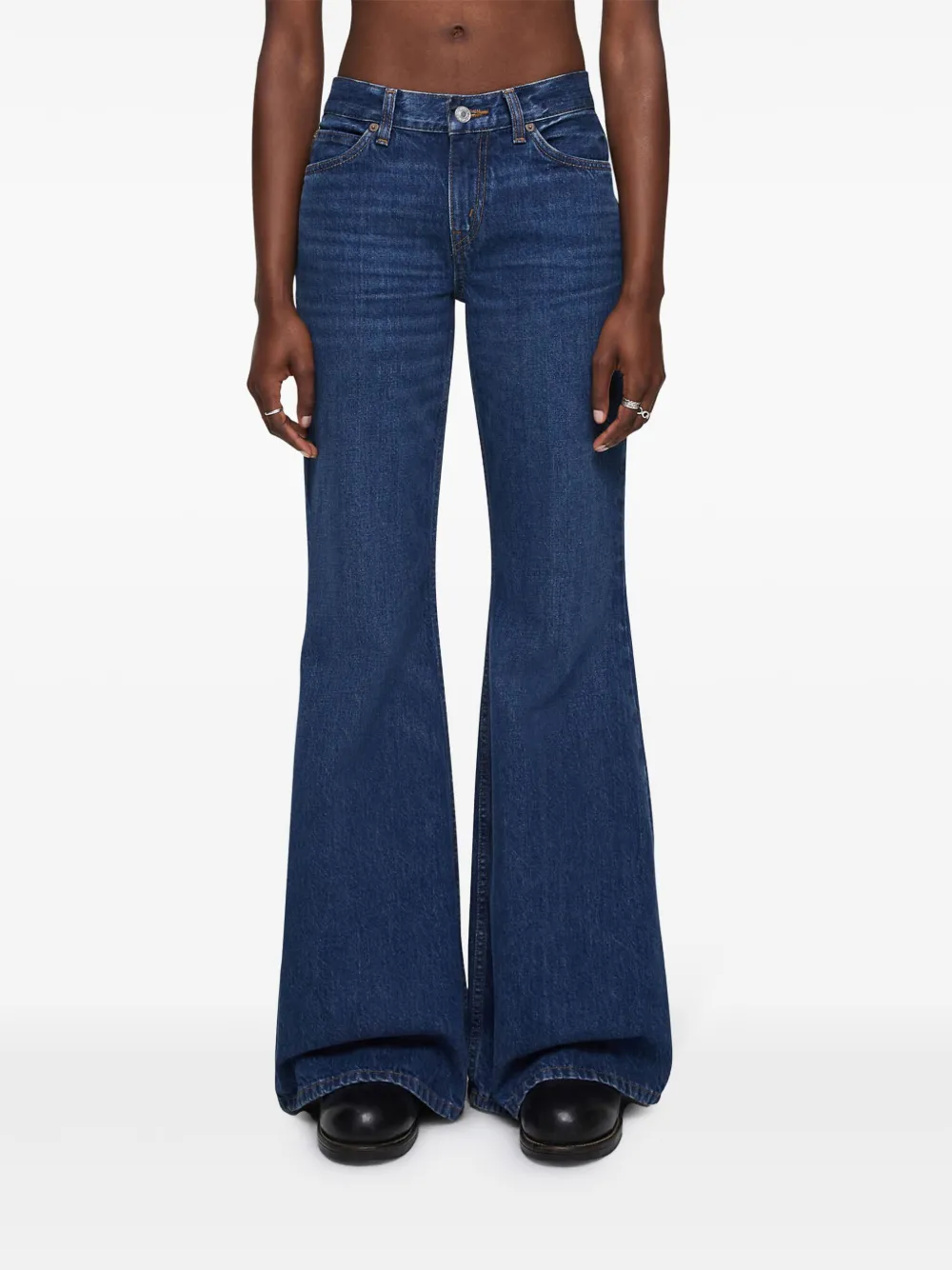 RE/DONE Baggy flared broek - Blauw