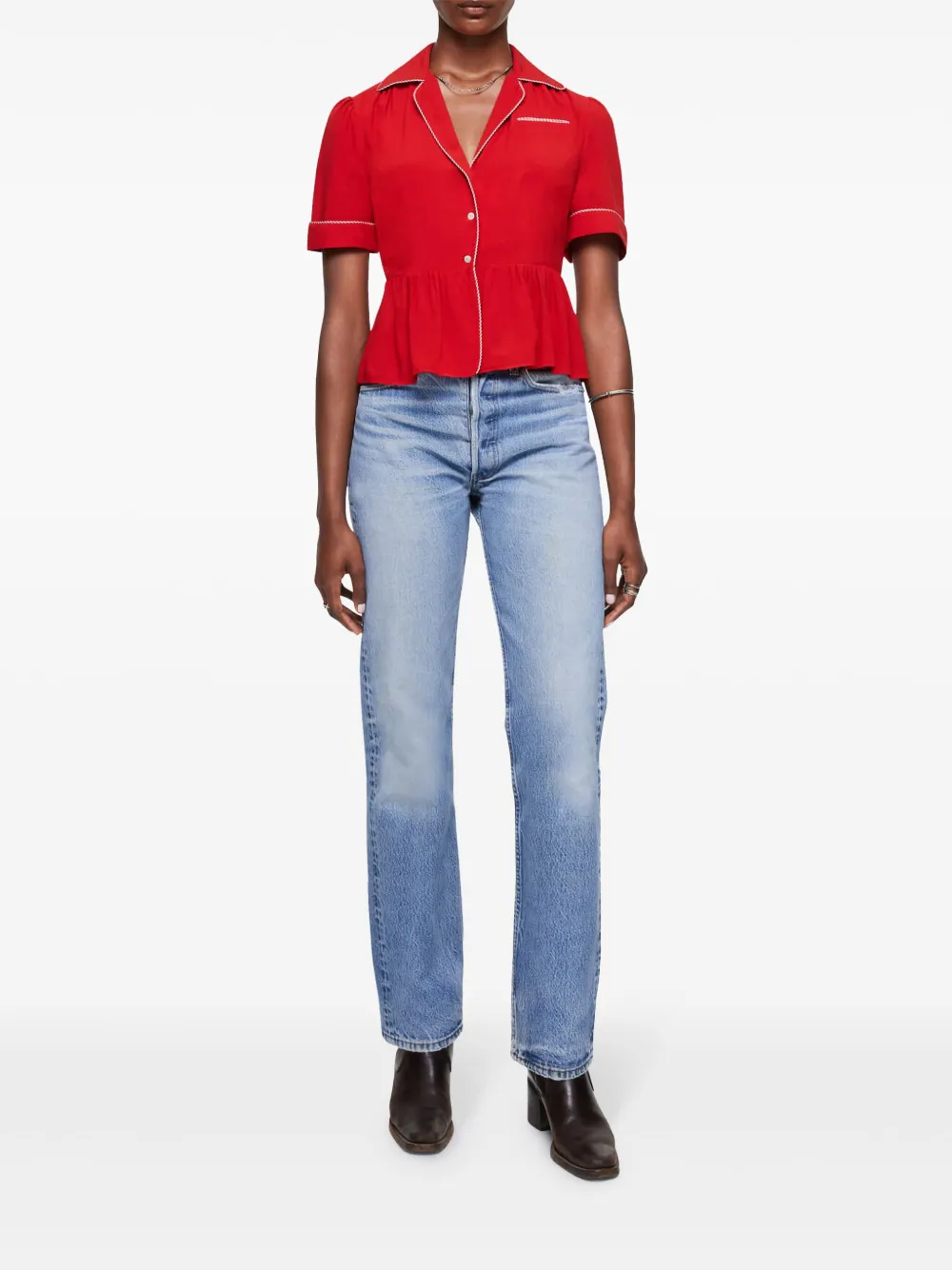 RE/DONE bowling shirt - Rood